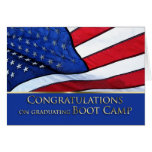 Boot Camp Graduation Congratulations- American Fla Greeting Card