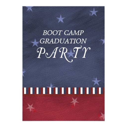 Boot Camp Graduation Party Invitation (front side)