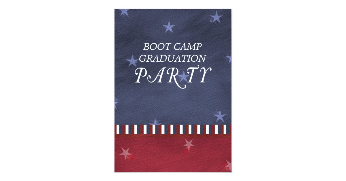 Boot Camp Graduation Party Invitation Zazzle