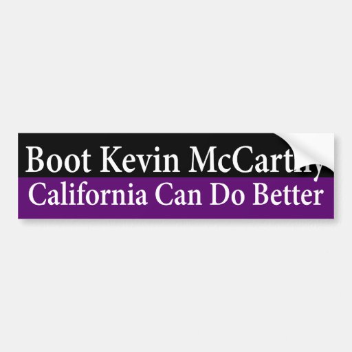Boot Kevin McCarthy Congress Bumper Sticker