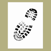 boot print postcards