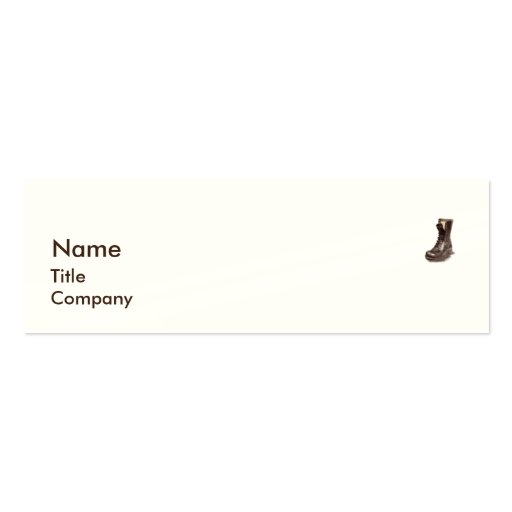 Boot - Skinny Business Card Templates (front side)