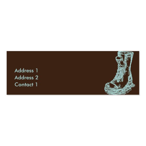 Boot - Skinny Business Card Templates (back side)