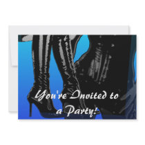 Boots and Corset Fetish Art Invitation