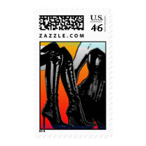 Boots and Corset Fetish Art Postage