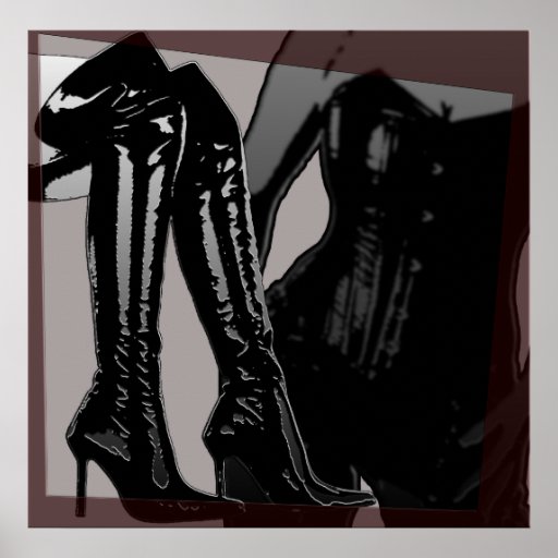 Boots and Corset Fetish Art Poster