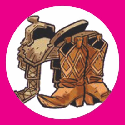 Boots and Saddle Round Stickers Zazzle_sticker