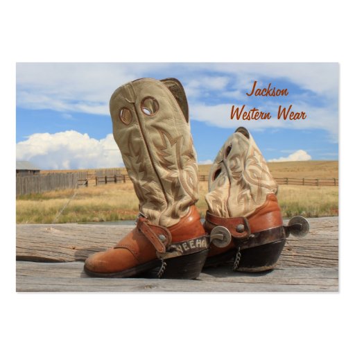 Boots and Spurs Western Business Card (front side)