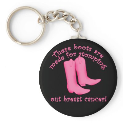 Boots Are Made for Stomping out Breast Cancer Key Chains by CancerSupport