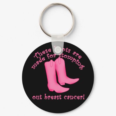 Boots Are Made for Stomping out Breast Cancer Key Chains by CancerSupport