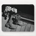 Boots n Flowers mousepads by shortchica4life Boots n Flowers mousepads