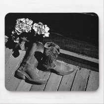 Boots n Flowers mousepads by shortchica4life Boots n Flowers mousepads