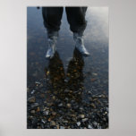 Boots on water at Lough Easky, Ireland Poster Huge