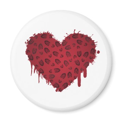 bootstomp heart fridge magnets by asyrum