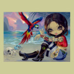 Bootstrap Betsy ART PRINT Pirate Tattoo Girl
