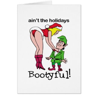 Bootyful Holidays card