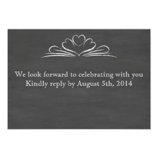 Booze, Food, And Bad Dance Moves Chalkboard RSVP Personalized Invites
