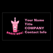 BOOZE HOG BUSINESS CARD - GIFT TAGS business cards