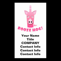 BOOZE HOG BUSINESS CARD or GIFT TAGS business cards