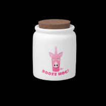 BOOZE HOG CANDY JAR or SUGAR JAR candy jars