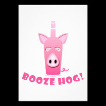 BOOZE HOG COCKTAIL INVITATION invitations