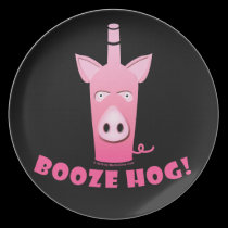 BOOZE HOG DESIGNER COCKTAIL (DINNER) PLATE plates
