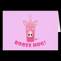 BOOZE HOG GREETING - NOTE CARDS cards