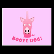 BOOZE HOG POSTCARD postcards