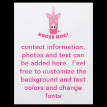 BOOZE HOG PROMOTIONAL FLYER flyers