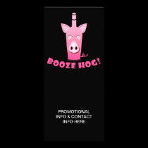 BOOZE HOG PROMOTIONAL RACK CARD rack cards