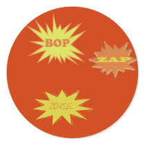 BOP ZAP ZOWIE  RETRO stickers