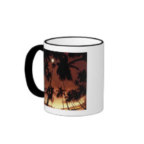 Bora Bora, French Polynesia Sunset shot through Coffee Mug