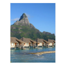 Bora Bora Huts Postcard