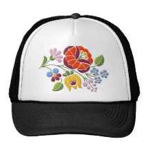 Bordado de Kalocsa - arte popular húngaro Gorros Bordados
