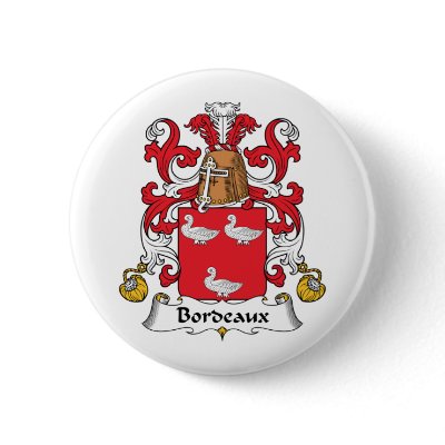 Bordeaux Family Crest Button by coatsofarms