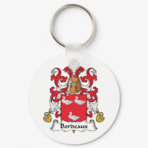 Bordeaux Family Crest keychains by coatsofarms Bordeaux Family Crest keychains