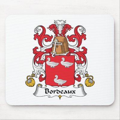 Bordeaux Family Crest Mouse Pad by coatsofarms