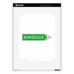 Bordeaux, Road Sign, France iPad 2 Skins