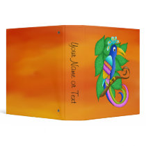 Bordeaux Tropical Bird with Leaves Binder