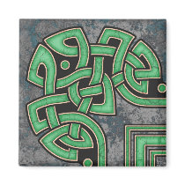 Border A, Green Corner Magnet