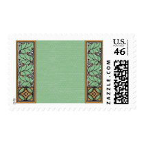 Border Card Green 3 Postage Stamp