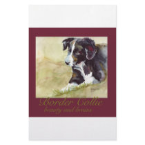 Border Collie Beauty and Brains stationery