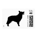 Border Collie (black) Postage Stamp