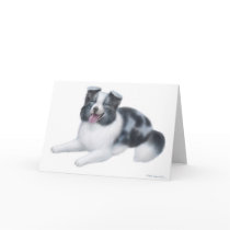Border Collie Blue Merle Greeting Card by twopurringcats Border Collie Blue Merle Greeting Card