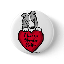 Border Collie (blue merle) Love buttons by cathylester Border Collie (blue merle) Love buttons