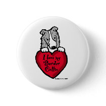 Border Collie (blue merle) Love buttons by cathylester Border Collie (blue merle) Love buttons