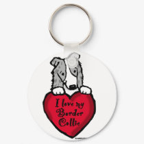 Border Collie (blue merle) Love keychains by cathylester Border Collie (blue merle) Love keychains