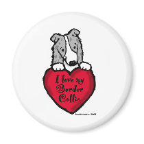 Border Collie (blue merle) Love magnets by cathylester Border Collie (blue merle) Love magnets