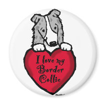 Border Collie (blue merle) Love magnets by cathylester Border Collie (blue merle) Love magnets