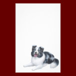 Border Collie Blue Merle Stationery stationery